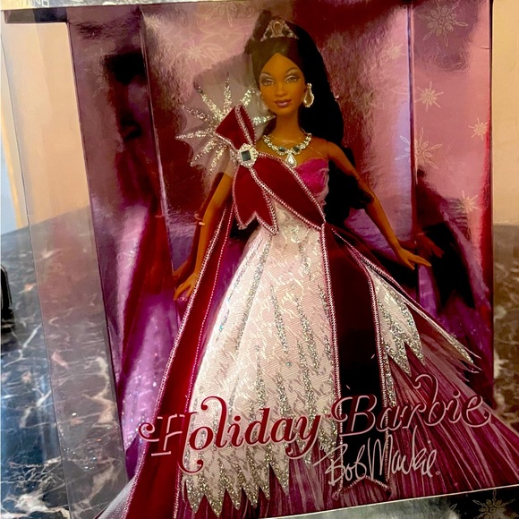 Doll With Curly Hair Dress Black Barbie Holiday Collection Dresses 205  Holiday Barbie Poshmark